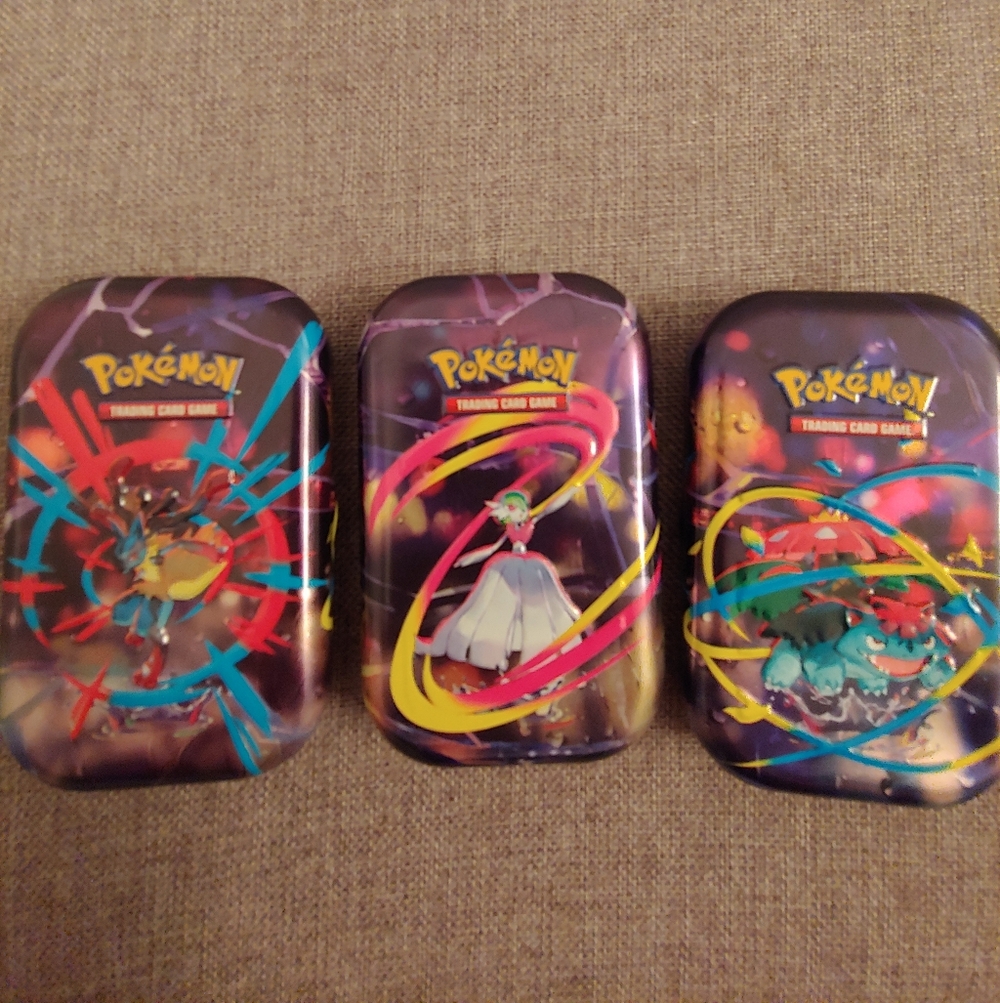 Pokémon Mega Hero's Min Tins Lot Of 3